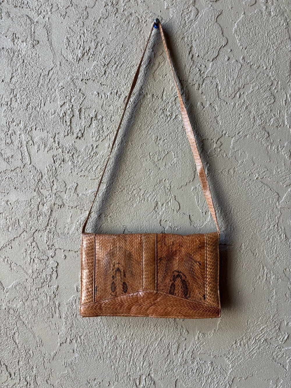 Vintage authentic snakeskin purse made in India